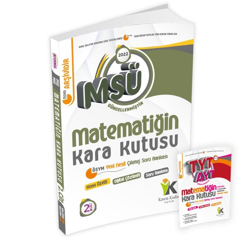 MSÜ Matematiğin Kara Kutusu 2. Cilt Konu Özetli Dijital Çözümlü Çıkmış Soru Bankası