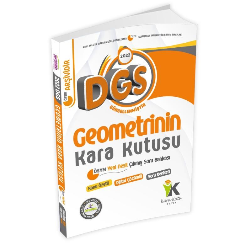 DGS Geometrinin Kara Kutusu Konu Özetli Dijital Çözümlü Çıkmış Soru Bankası