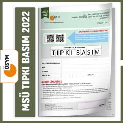 2022 YKS-TYT-AYT-MSÜ ÖSYM Çıkmış Soru Tıpkı Basım Türkiye Geneli Dijital Ç. 3lü Deneme Kitapçıkları
