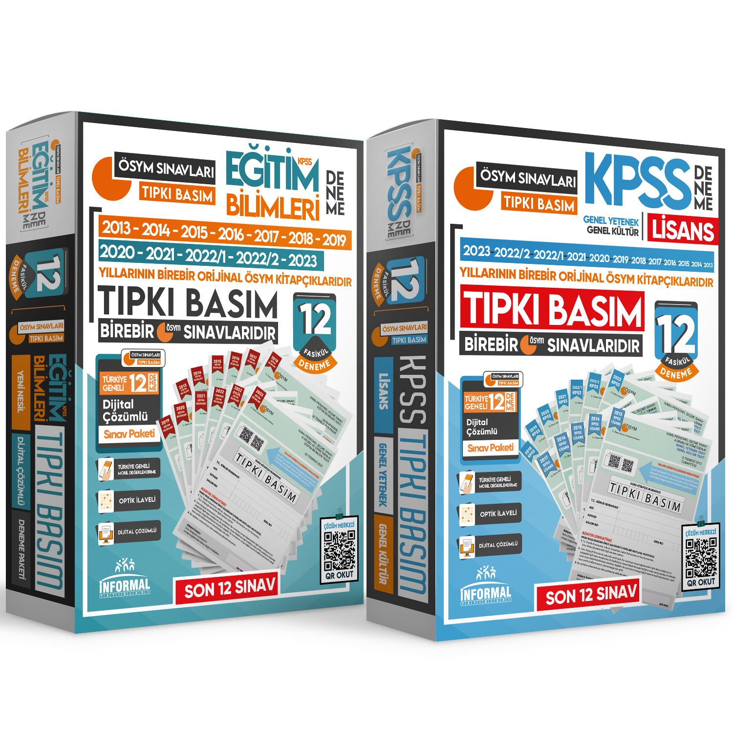 2024 KPSS Lisans GY-GK 12li ve Eğitim 12li ÖSYM Çıkmış Soru Tıpkı Basım 24lü TG Çözümlü Paket Deneme