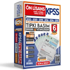 2024 KPSS Ön Lisans ÖSYM Çıkmış Soru Tıpkı Basım 6lı Deneme Paketi TG Deneme Kitapçıkları