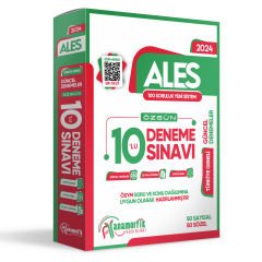 2024 ALES 10lu Paket Deneme Sınavı Özgün Yeni Nesil Türkiye Geneli Kurumsal Çözümlü Anamorfik Yayın