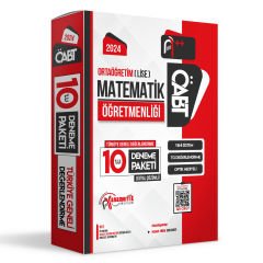 2024 ÖABT LİSE-ORTAÖĞRETİM Matematik Öğretmenliği 10lu Çözümlü Paket Deneme TG Anamorfik Yayınları