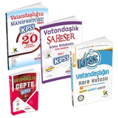 KPSS Vatandaşlık 4lü Set (KARAKUTU-Soru Bankası, ŞAHESER-Konu Anlatım, MANİFESTO-Deneme, CEP)