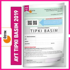 YKS-AYT 2019 ÖSYM Tıpkı Basım Türkiye Geneli Dijital Çözümlü Çıkmış Soru Kitapçığı