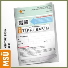MSÜ 2021 ÖSYM Tıpkı Basım Türkiye Geneli Dijital Çözümlü Çıkmış Soru Kitapçığı