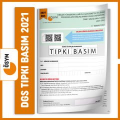 DGS 2021 ÖSYM Tıpkı Basım Türkiye Geneli Dijital Çözümlü Çıkmış Soru Deneme Kitapçığı