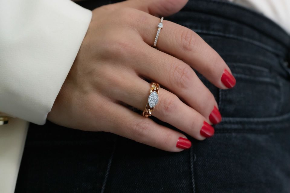 0.15 KARAT MİNİMAL ROSE GOLD PIRLANTA YÜZÜK
