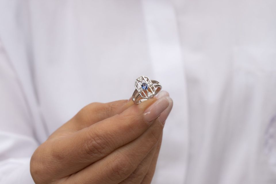 0.21 Karat Safir Pırlanta Yüzük