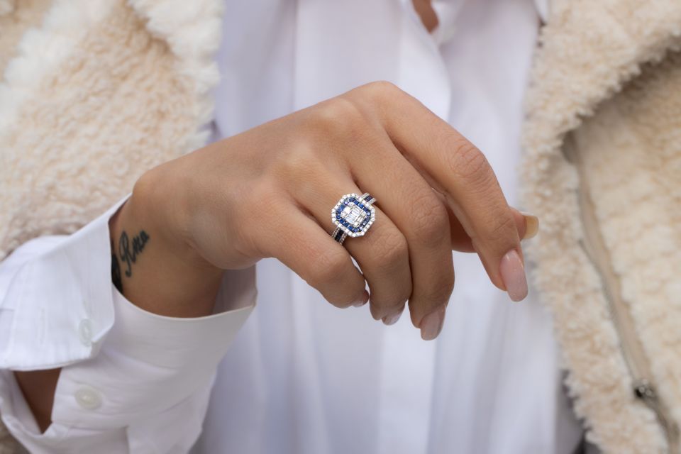 1.51 Karat Safir Baget Yüzük