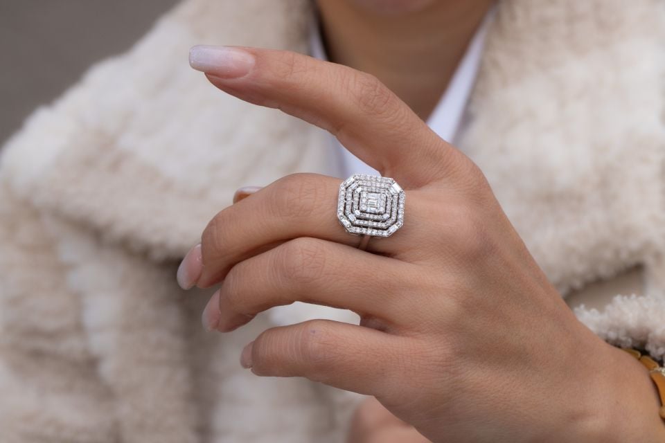 1.17 Karat Baget Pırlanta Yüzük