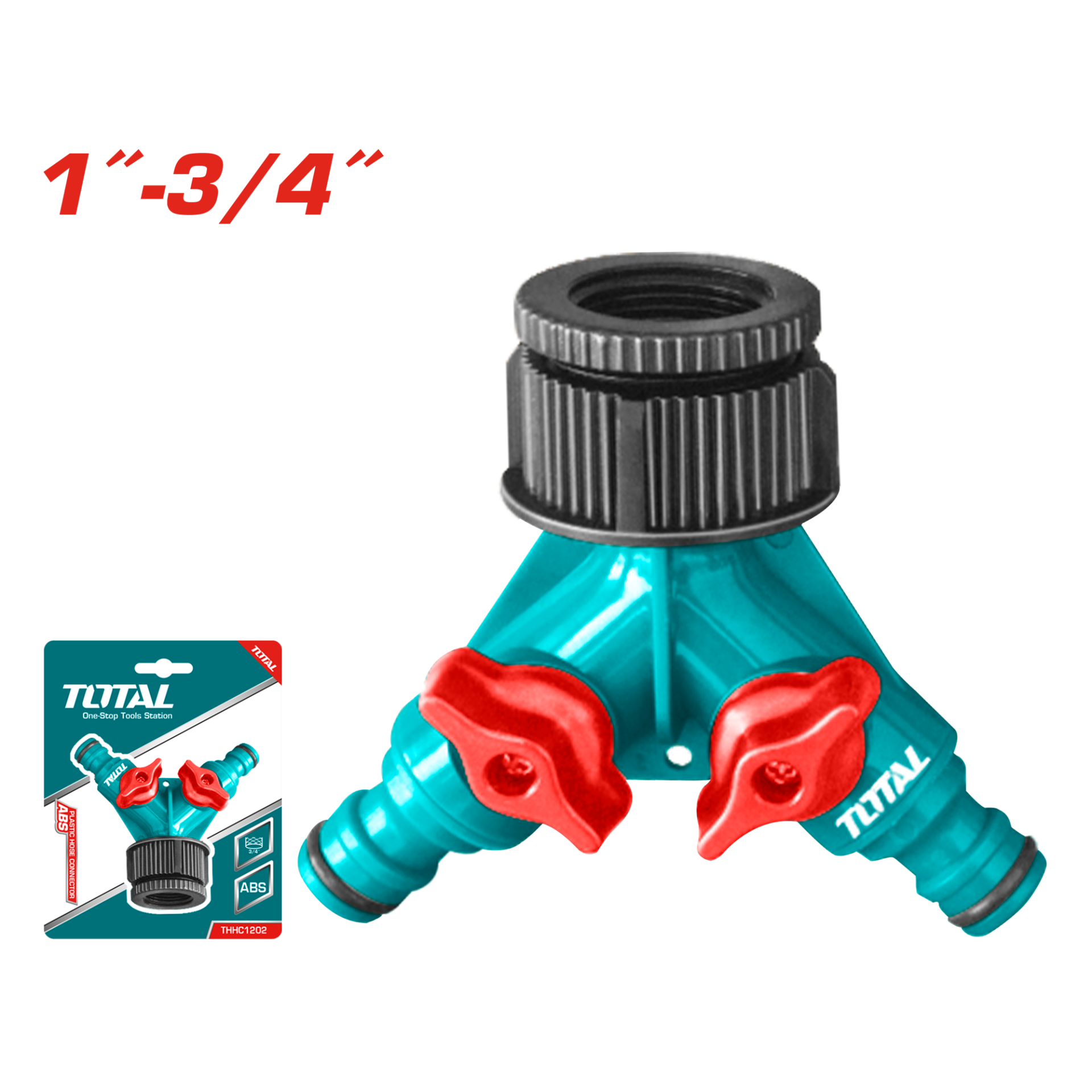 Total Plastik Hortum Bağlantı Adaptörü (Çift Çıkışlı) / THHC1202