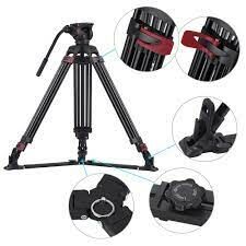 Miliboo MTT609A Hidrolik Kafalı Profesyonel Alüminyum Tripod