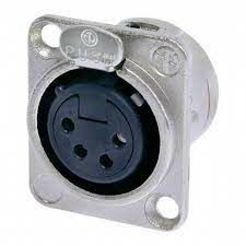 Neutrik NC4FD-L-1 4 Pin Şase Tipi Dişi XLR Konnektör