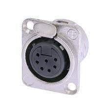 Neutrik NC7FD-L-1 7 Pin Şase Tipi Dişi XLR Konnektör
