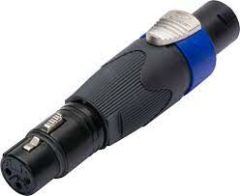 Neutrik NA4FX-F 4 Pin Dişi Speakon-3 Pin Dişi XLR Adaptör