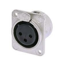 Neutrik NC3FDM3-L-1 3 Pin Şase Tipi Dişi XLR Konnektör