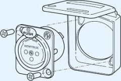 Neutrik SCDX-5 Şase Tip Konnektör İçin Menteşeli Kapak (Yeşil)