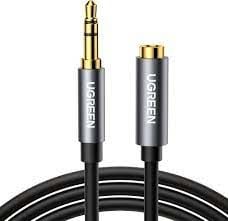 Ugreen 3.5mm Erkek - 3.5mm Dişi Aux Uzatma Kablosu (Siyah)