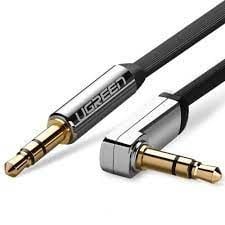 Ugreen 3.5mm 90º L Tipi Flat Aux Ses Kablosu