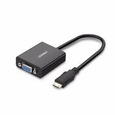 Ugreen Mini HDMI - VGA / 3.5mm Dişi Jack + Micro HDMI Dönüştürücü Adaptör