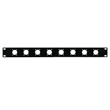 19″ 1U 8 Port Kablo Tutuculu Boş XLR Panel