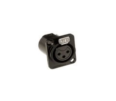 Amphenol AC3FDPV 3 Pin Şase Tipi Dişi XLR Konnektör