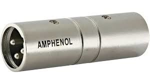 Amphenol AC3M3MW 3 Pin Erkek/Erkek XLR Adaptör