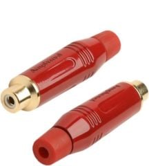 Amphenol ACJR-RED Kablo Tipi Dişi RCA Konnektör | Kırmızı
