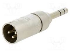 Neutrik NA3MP 3 Pin Dişi XLR Konnektör-1/4'' Çivi Jack Adaptör