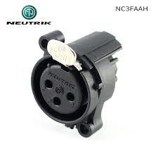 Neutrik NC3FAAH 3 Pin Şase Tipi Dişi XLR Konnektör