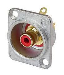 Neutrik NF2D-2 Şase Tipi Dişi RCA Konnektör (Kırmızı)