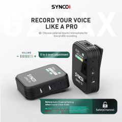 Synco G2(A2) Max 2 Kişilik Kablosuz Yaka Mikrofonu