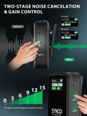 Synco G2(A2) Max 2 Kişilik Kablosuz Yaka Mikrofonu