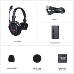 Synco X-Talk X2 Tek Kulaklıklı Kablosuz İnterkom Kulaklık (2'li Set)