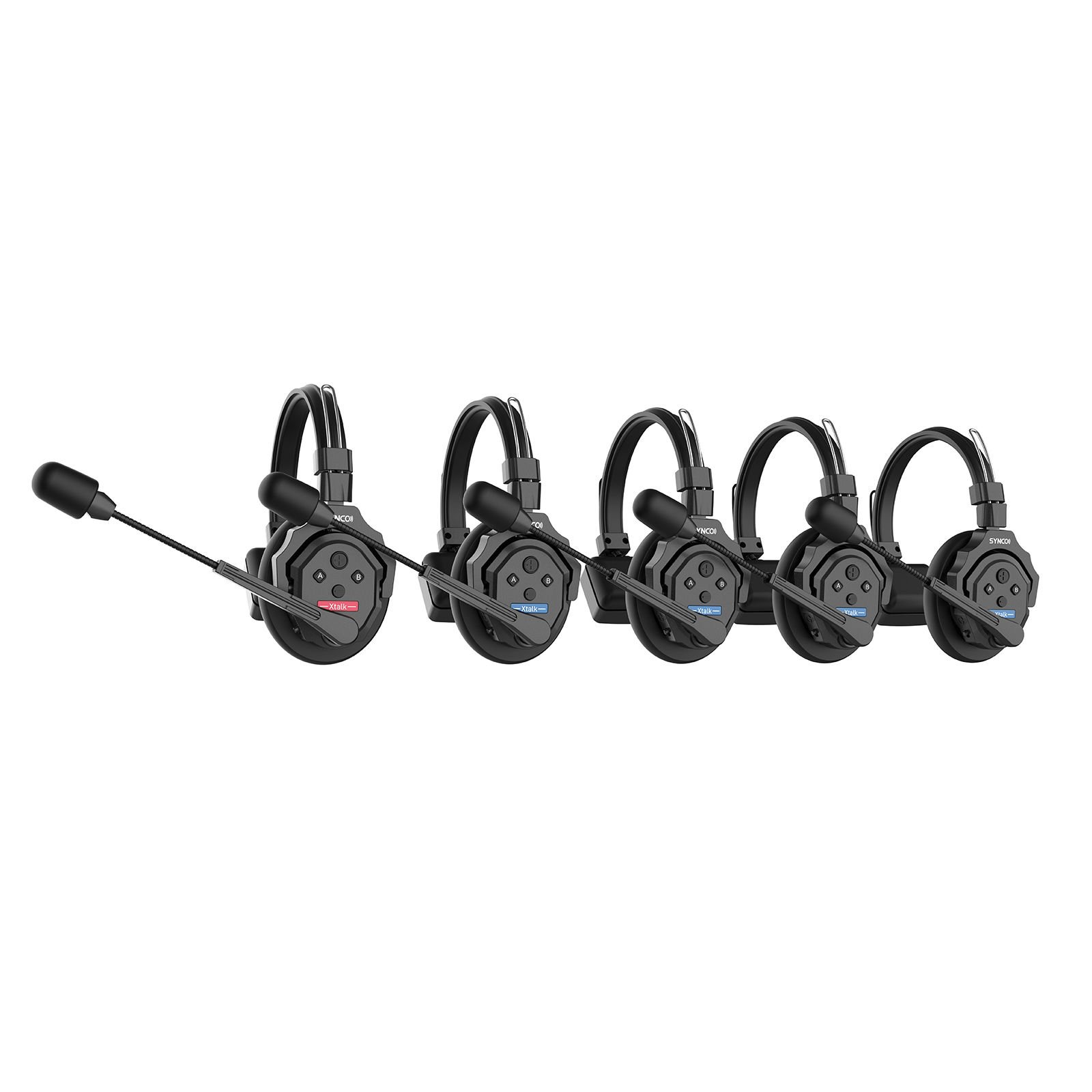 Synco X-Talk X5 Tek Kulaklıklı Kablosuz İnterkom Kulaklık (5'li Set)