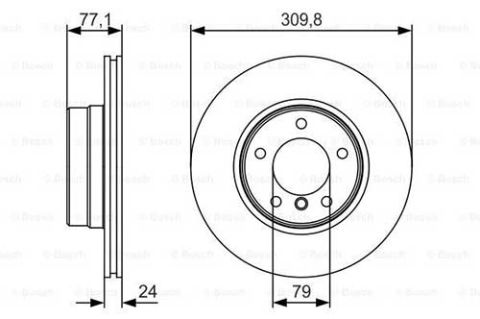 BMW 5 E60 520i 2.2 2003-2005 Bosch Ön Disk 310mm 2 Adet