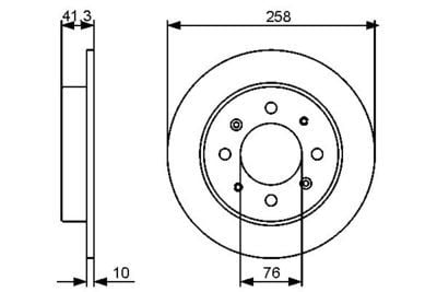 Kia Cerato 1.5CRDi 2005-2009 Bosch Arka Disk 258mm 2 Adet