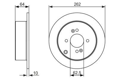 Hyundai i20 1.4CRDi 2008-2012 Bosch Arka Disk 2 Adet