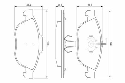 Alfa Romeo 156 1.9JTD 1997-2001 Bosch Ön Balata 23140