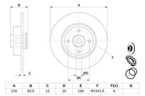 Renault Scenic 2 1.6 2003-2009 Bosch Arka Disk Rulmanlı 2 Adet