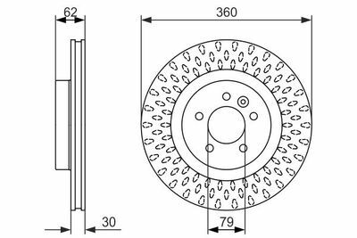 Land Rover Range Rover Sport 3.0TDV6 2013-2024 Bosch Ön Disk 360mm 2 Adet