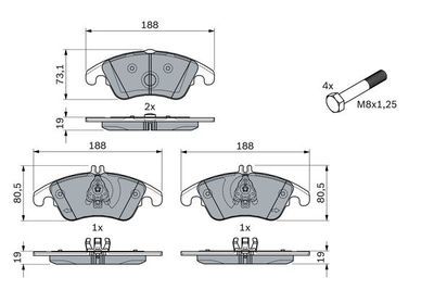 Mercedes E Serisi (212) E250 2.0	 2012-2016 Bosch Ön Balata 24310