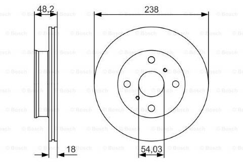 Toyota Corolla 1.3 1995-2005 Bosch Ön Disk 238mm 2 Adet