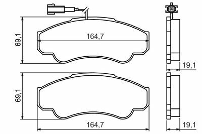 Citroen Jumper 2.2HDi 2002-2006 Bosch Ön Balata 23858