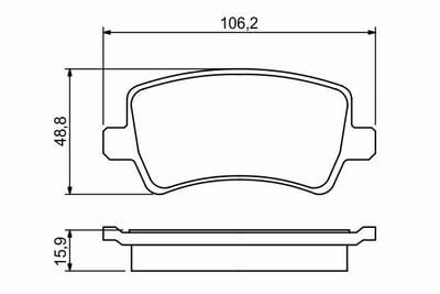 Volvo S60 1.5 T2 2015-2018 Bosch Arka Balata WVA24496