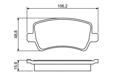 Volvo S60 1.6 T3 2010-2015 Bosch Arka Balata NETPAR24496