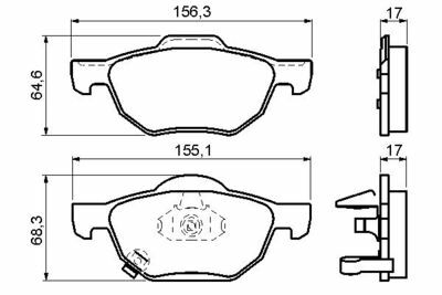 Honda Accord 2.4 2003-2008 Bosch Ön Balata NETPAR23720