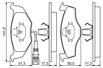 Skoda Fabia 1.4 1999-2010 Bosch Ön Balata 23752