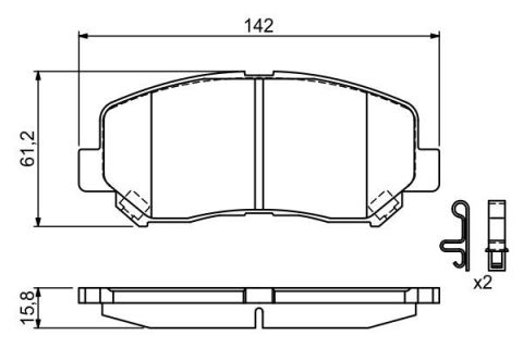 Mazda CX-5 2.0 2011-2020 Bosch Ön Balata NETPAR25564